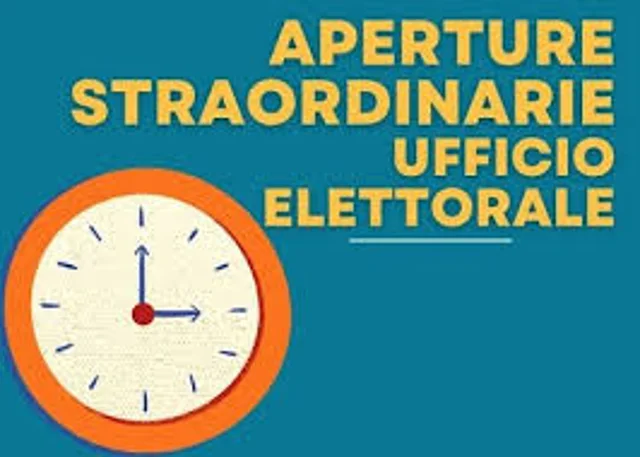 Orario di apertura al pubblico dell'ufficio elettorale