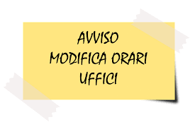 Modifica orari uffici
